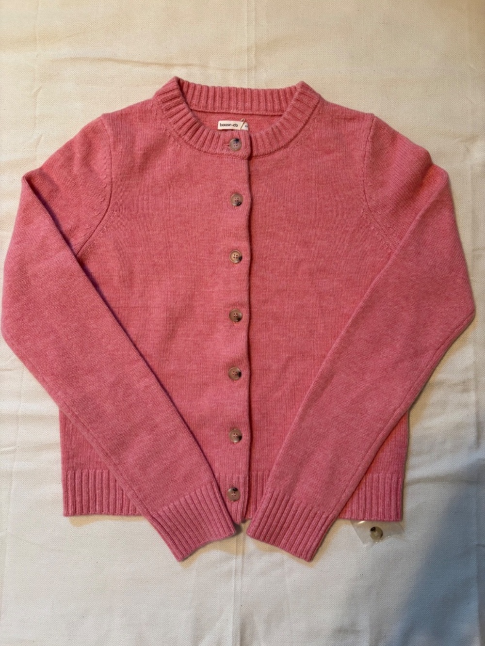 House of CB Signature Raspberry Cashmere + Merino Wool Cardigan (brand new) - Picture 5 of 8
